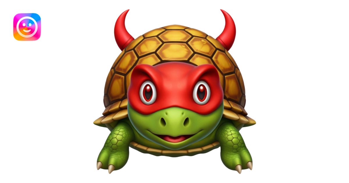 A devil in a turtle carapace emoji | AI Emoji Generator
