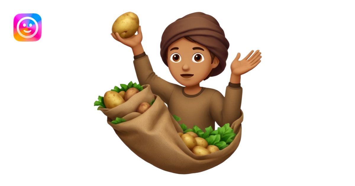 throws a sack of potatoes emoji | AI Emoji Generator