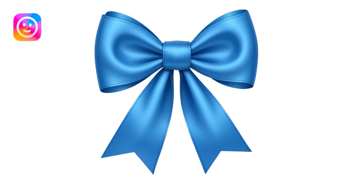 Blue ribbon for diabetes awareness day emoji emoji | AI Emoji Generator