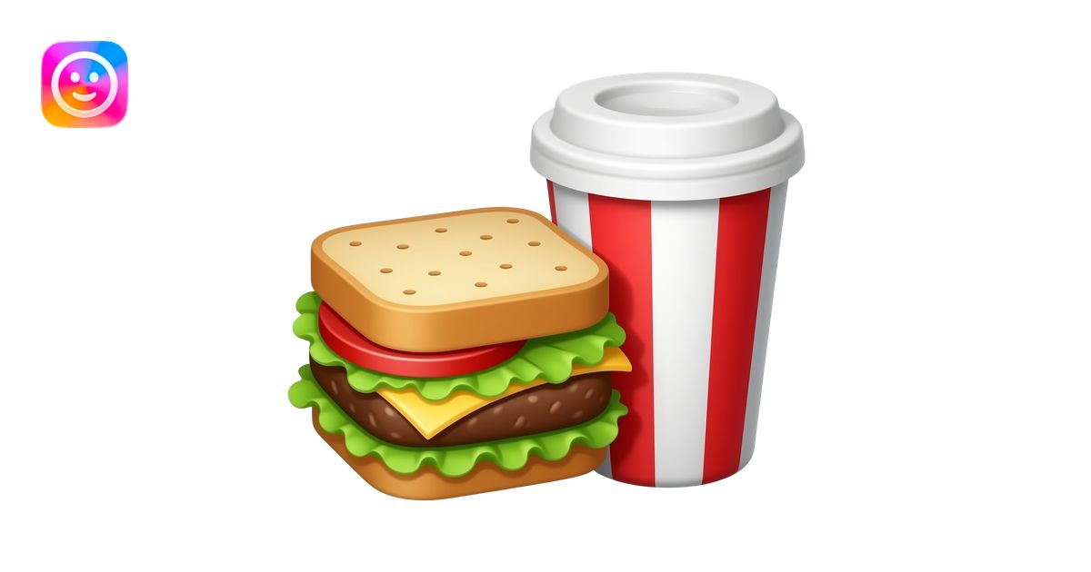 sandwich and drink emoji | AI Emoji Generator