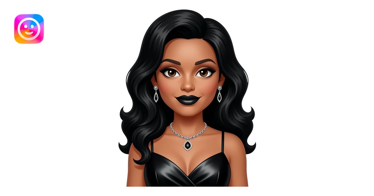 LeToya Luckett from Famous People with dark brown eyes, long black pin ...