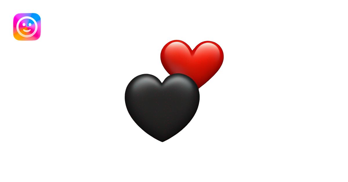 Coeur rouge avec écrit blk a l’intérieur emoji | AI Emoji Generator