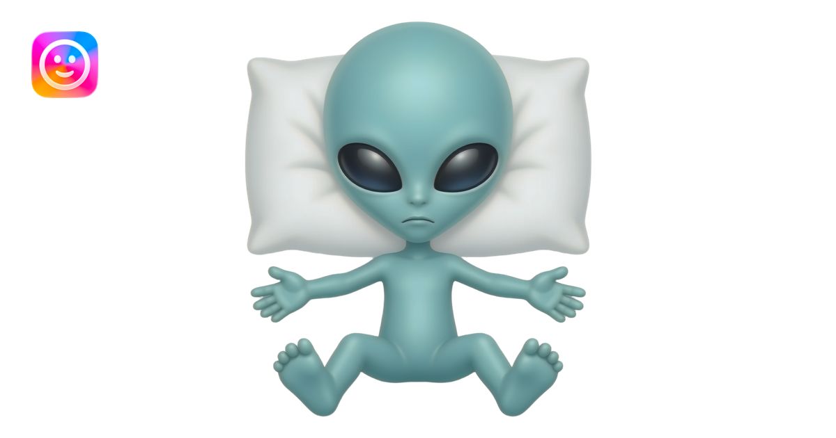 sleeping alien emoji | AI Emoji Generator
