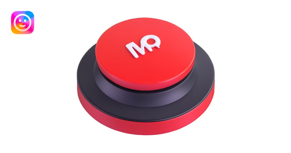 record button icon, 3D effect, shiny red, realistic button appearance ...