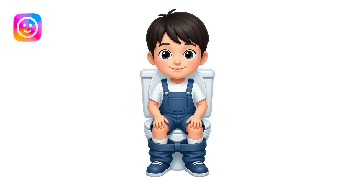 korean boy in toiled emoji | AI Emoji Generator