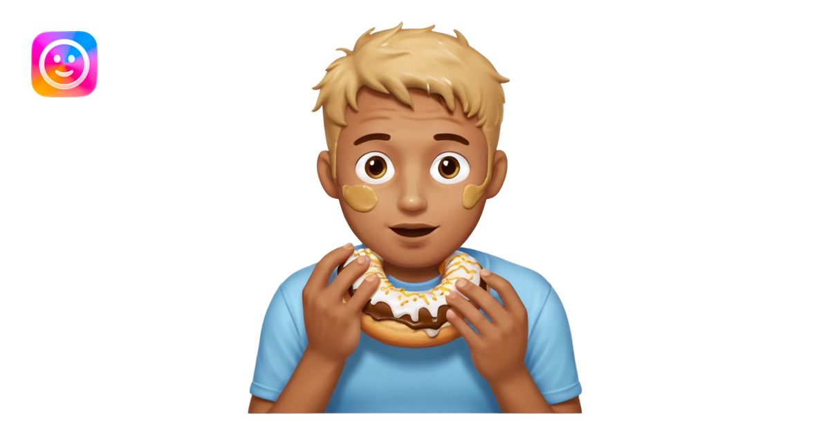 A man messily eating a filled donut, the donut is filled with Boston ...