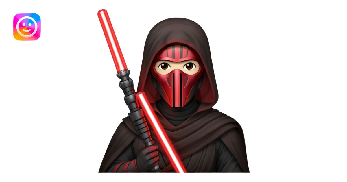Darth Revan with his mask on holding red lightsaber mainly face shot ...
