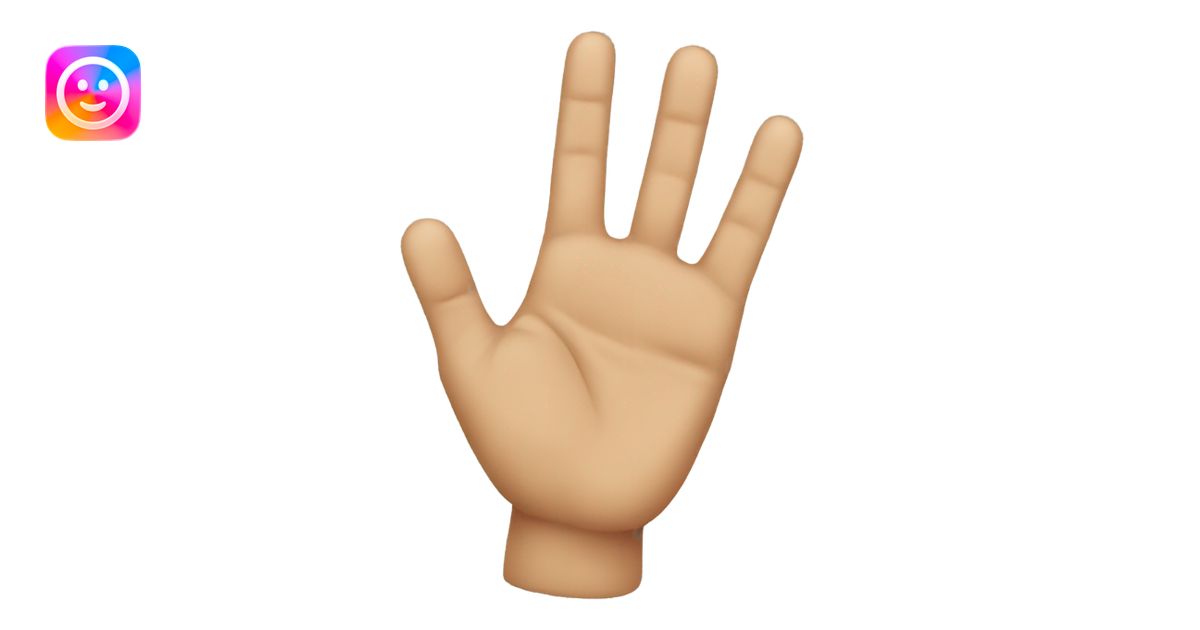 4 finger emoji emoji | AI Emoji Generator
