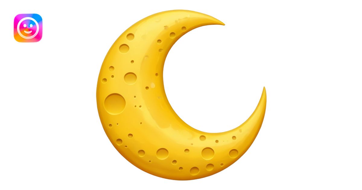 Crescent moon emoji | AI Emoji Generator