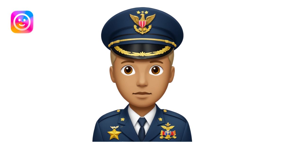 Quiero un 👮🏻‍♂️ pero uniformado de militar emoji | AI Emoji Generator