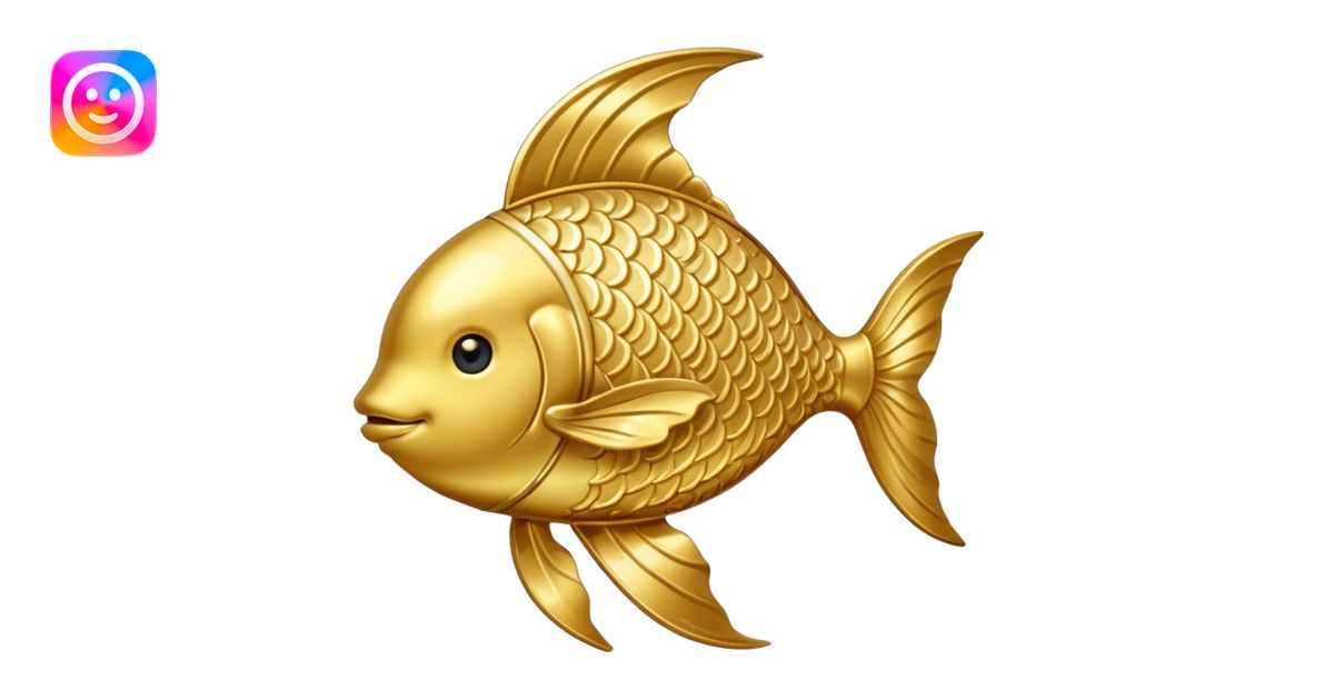 Gold Pisces sign emoji | AI Emoji Generator