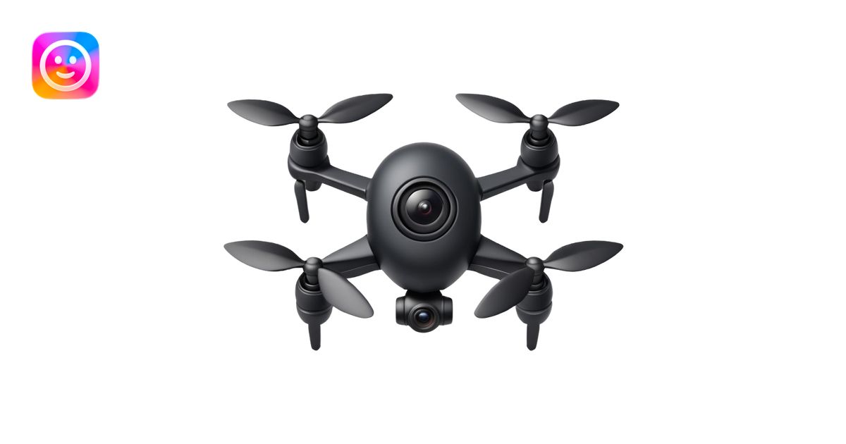 spy mini camera drone object icon, insect-like tiny drone, camera eye ...