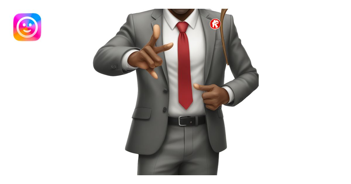 kappa alpha psi throwing up okay sign in a suit with a cane emoji | AI ...