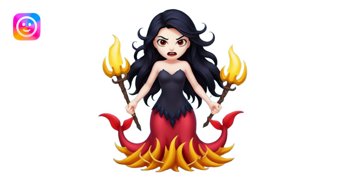 dark angry siren monster, full body emoji | AI Emoji Generator