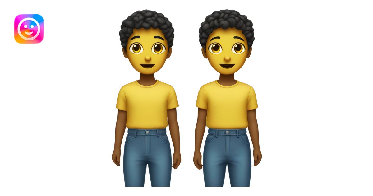 Two yellow Gemini twins emoji | AI Emoji Generator