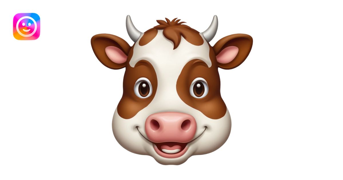 Cow winking emoji | AI Emoji Generator