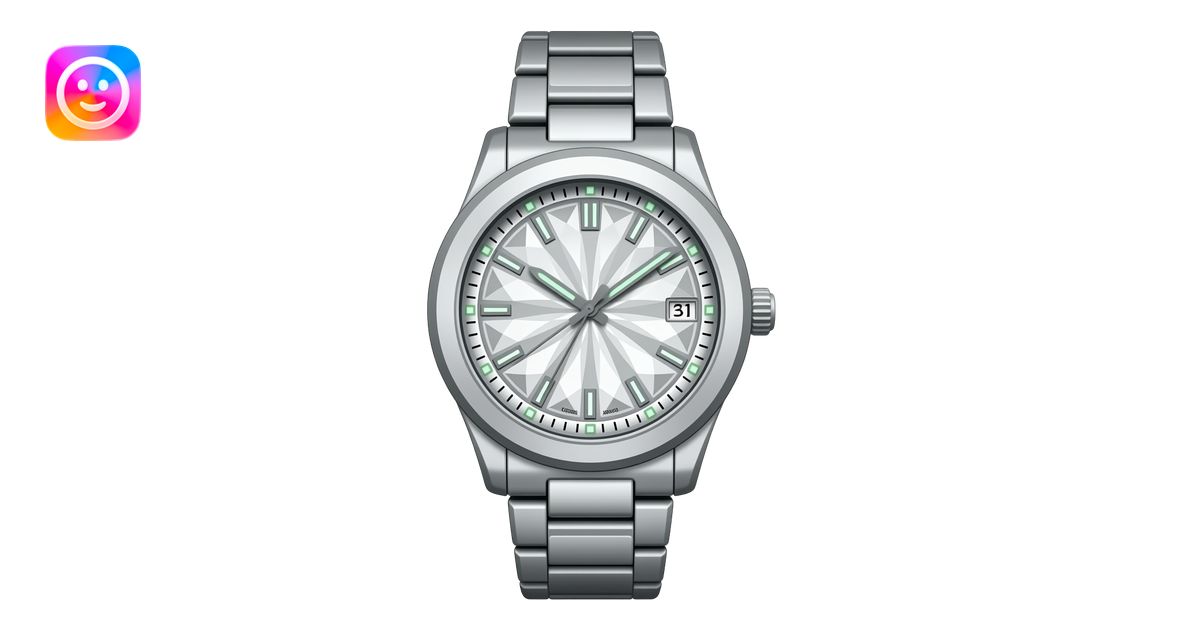 Shining diamond watch emoji | AI Emoji Generator