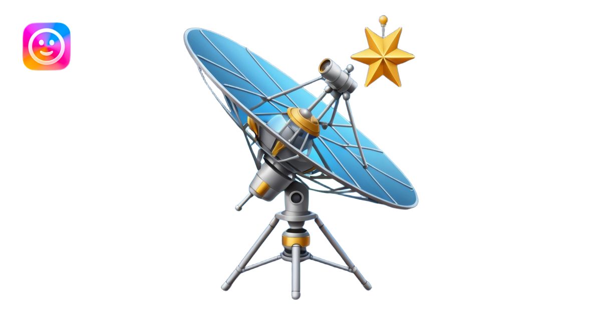 satellite qui observe plein d'étoiles emoji | AI Emoji Generator