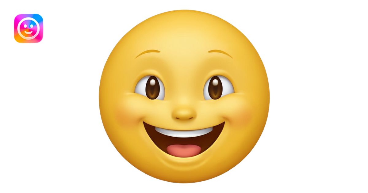 Emoji, yellow round laughing tilted head face emoji | AI Emoji Generator