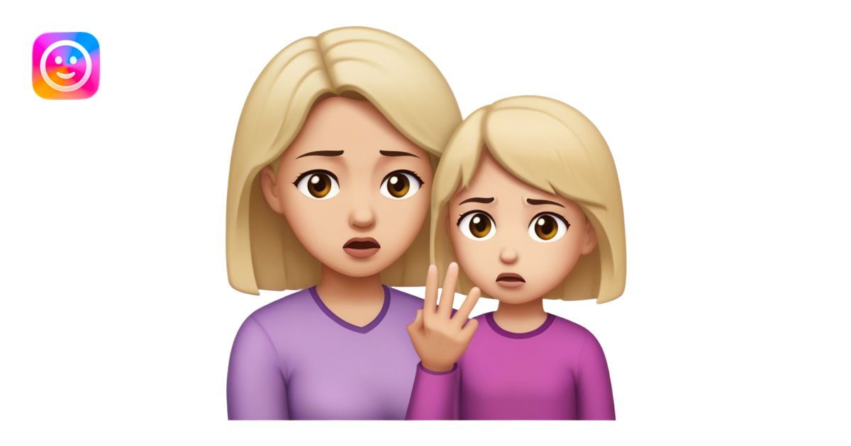 Mom scolding daughter emoji | AI Emoji Generator