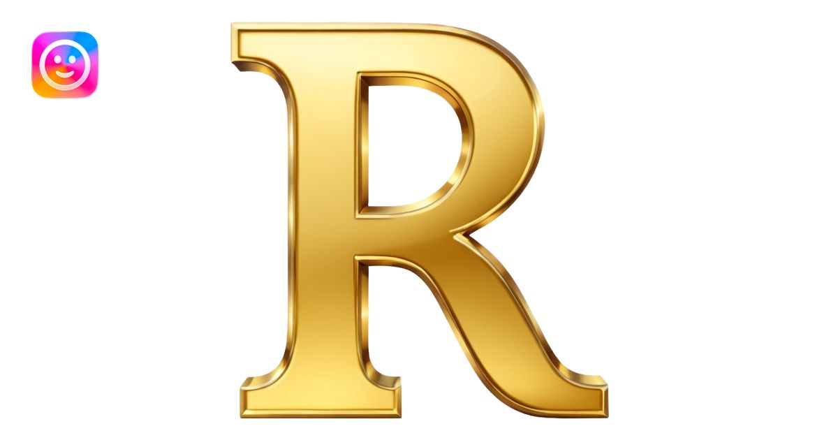 golden letter R emoji | AI Emoji Generator