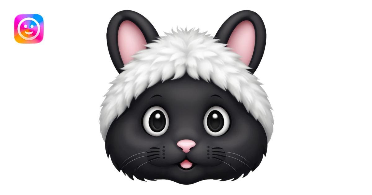Mặt thỏ đen emoji | AI Emoji Generator