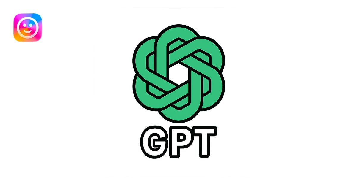 geometric GPT icon, green and white, digital, simple and bold icon | AI ...