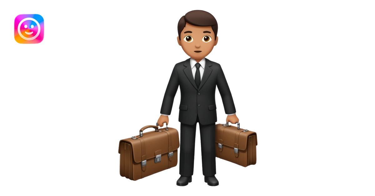 Spy with single briefcase emoji | AI Emoji Generator