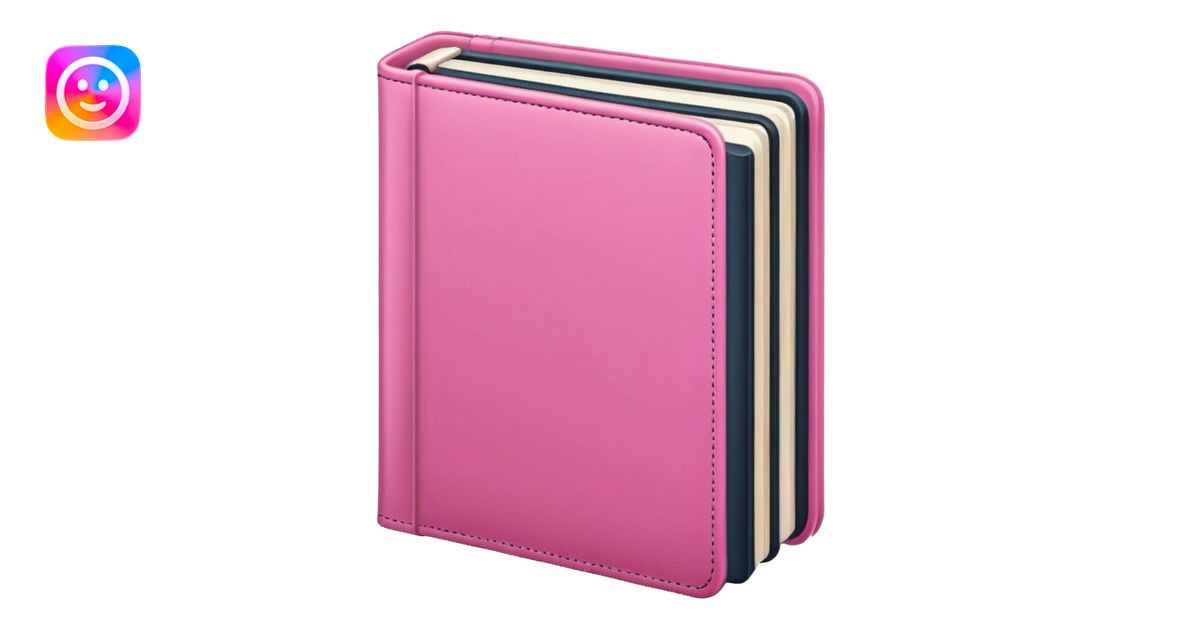 pink book without face emoji | AI Emoji Generator