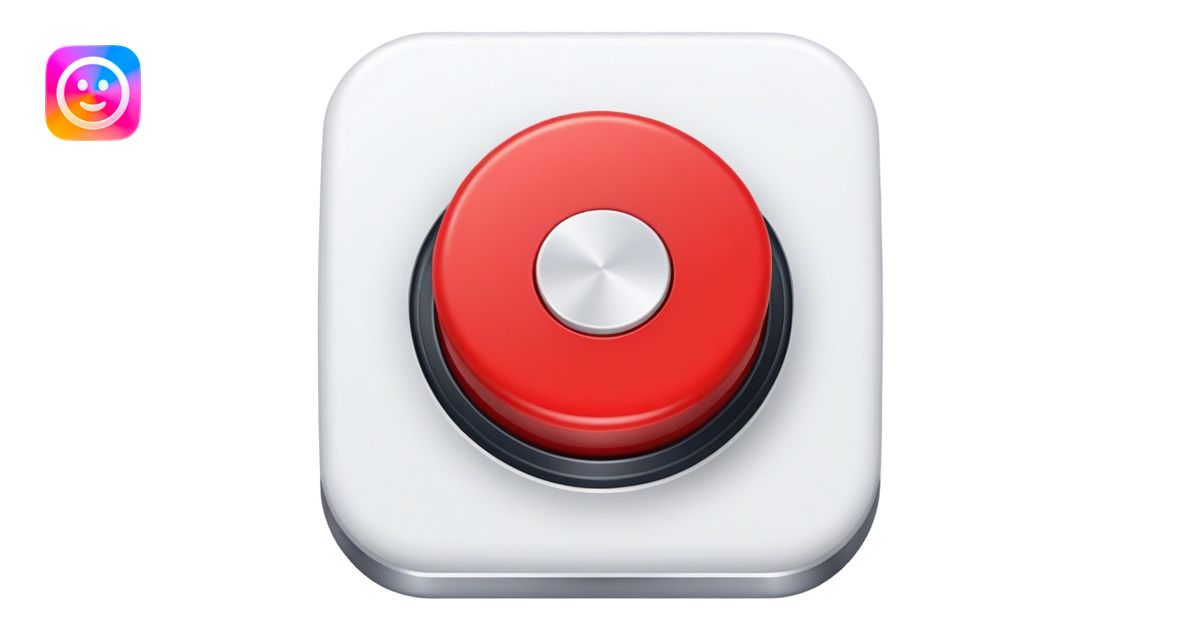 red button is pressed emoji | AI Emoji Generator