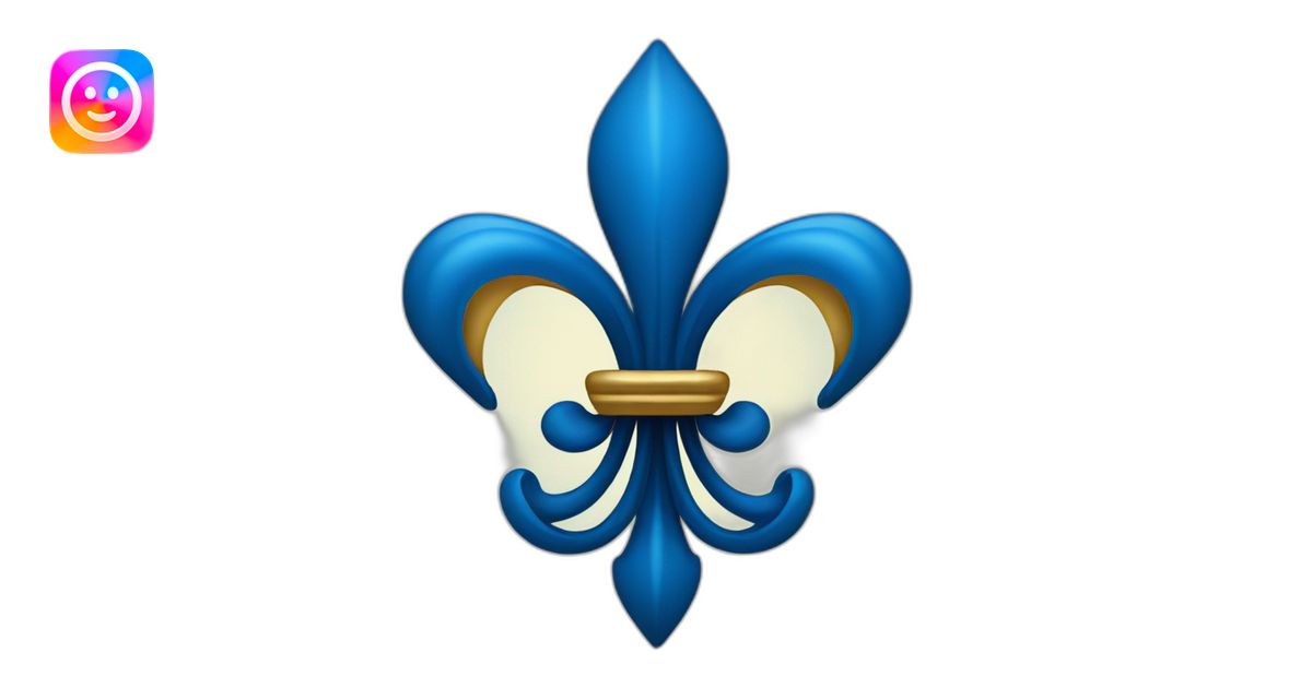Fleur de lys bleu emoji | AI Emoji Generator