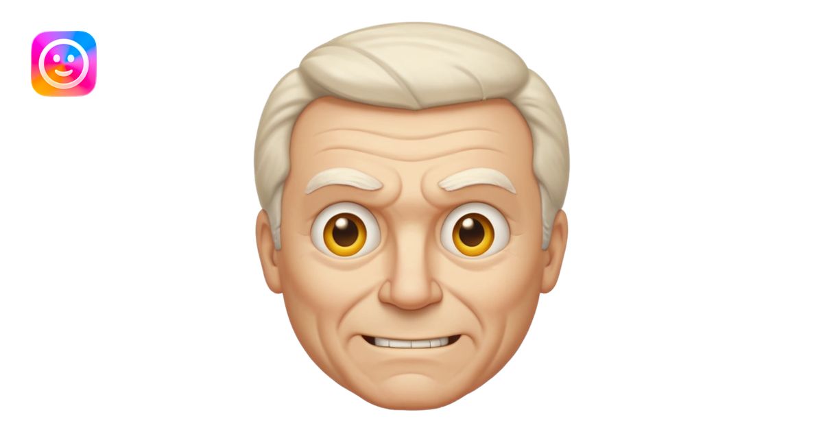 Angry older white male Italian angel like a smiley face emoji | AI ...