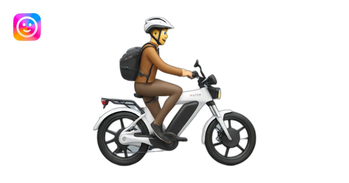 A ebike with a rider emoji | AI Emoji Generator