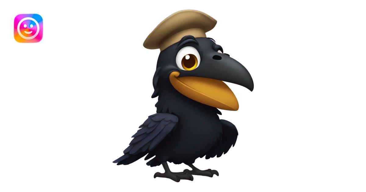 Raven saying thank you emoji | AI Emoji Generator