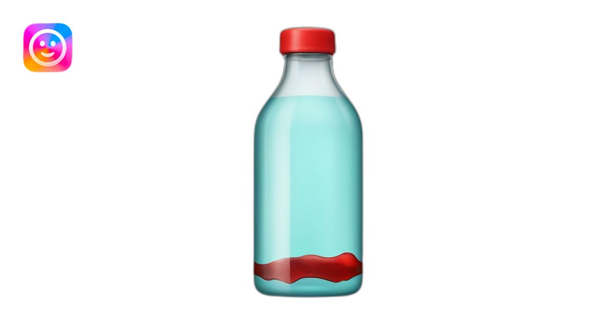 Flasche mit einem Roten deckel emoji | AI Emoji Generator