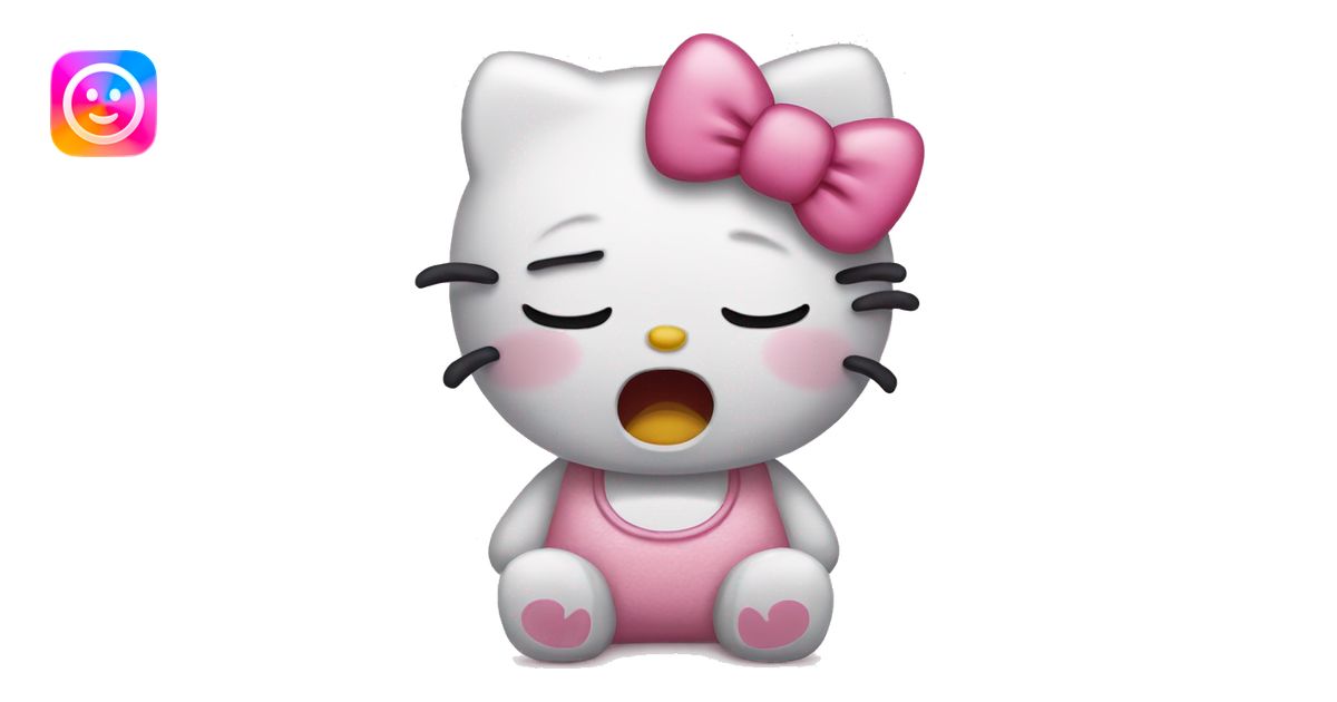 Hello kitty crying emoji | AI Emoji Generator