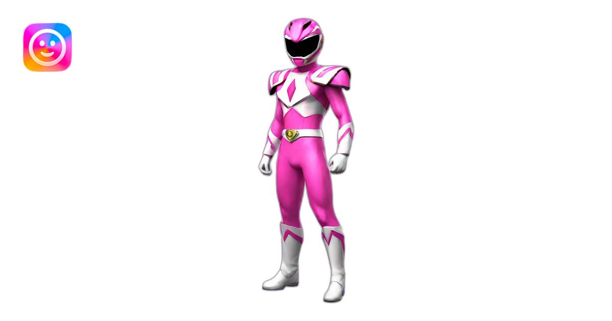 pink power ranger full body emoji | AI Emoji Generator