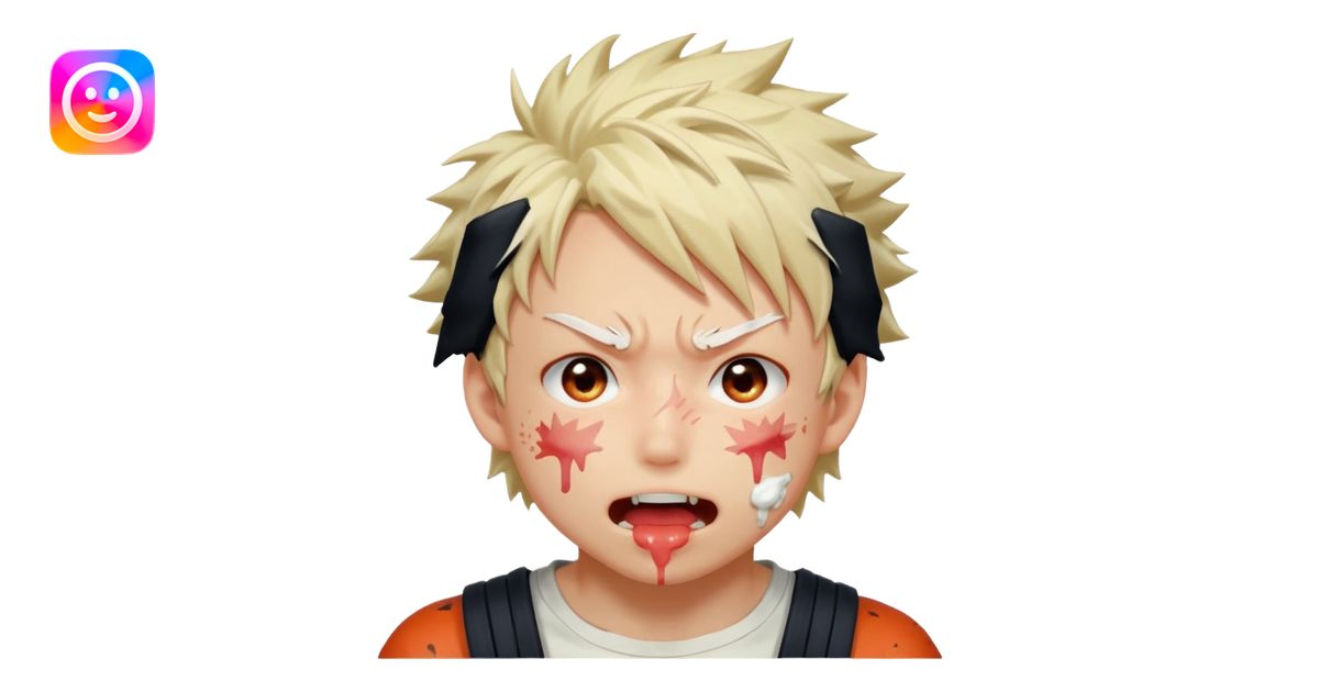 Katsuki Bakugo’s face showing physical delight and a blushed face with ...