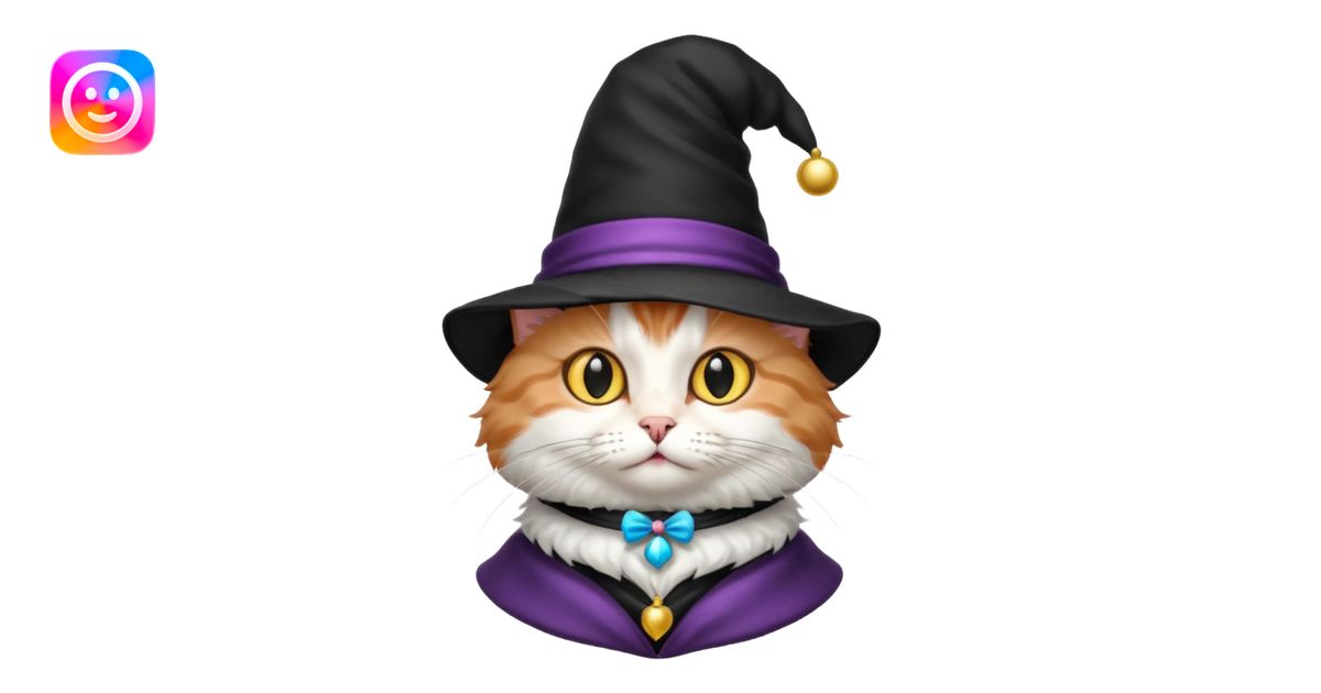 mèo đội nón ảo thuật emoji | AI Emoji Generator