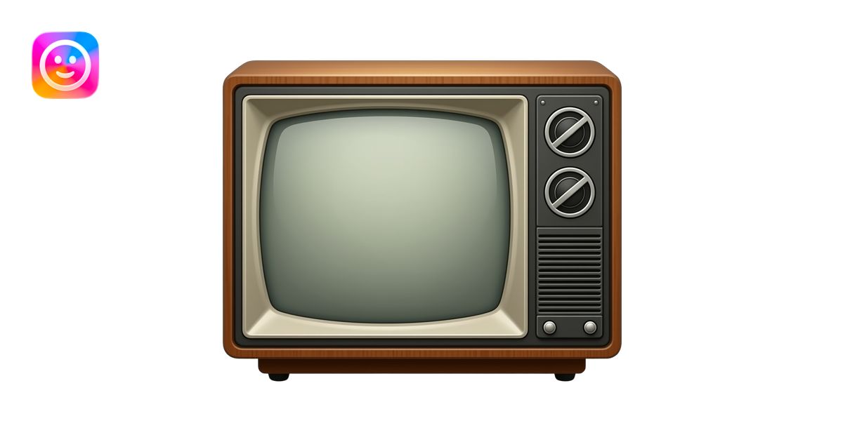An hyper realistic depiction of a 60's retro television set emoji | AI ...
