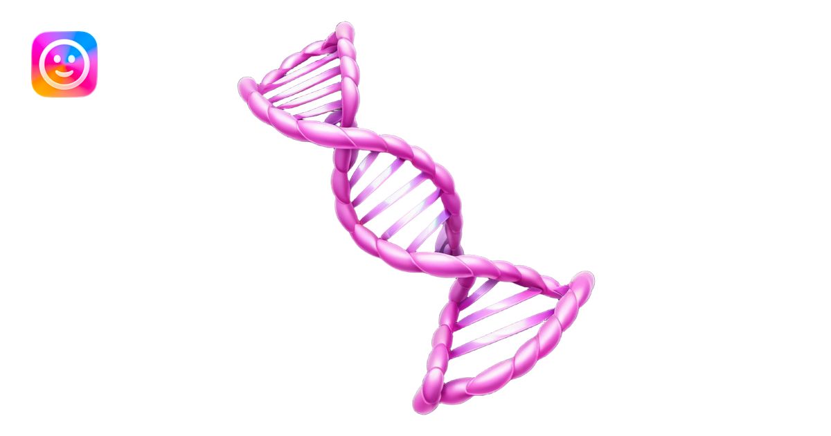 pink dna molecule emoji | AI Emoji Generator