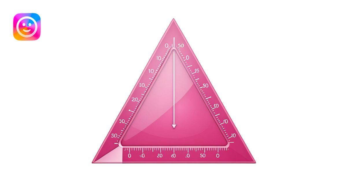 mac os icon, protractor, triangle, pink emoji | AI Emoji Generator