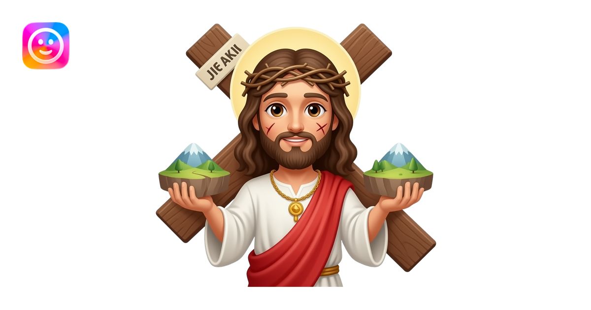 Jesús christ from the Bible carrying his cross to be crucified on with ...