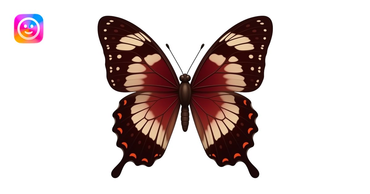Dark Red butterfly I can copy and paste emoji | AI Emoji Generator