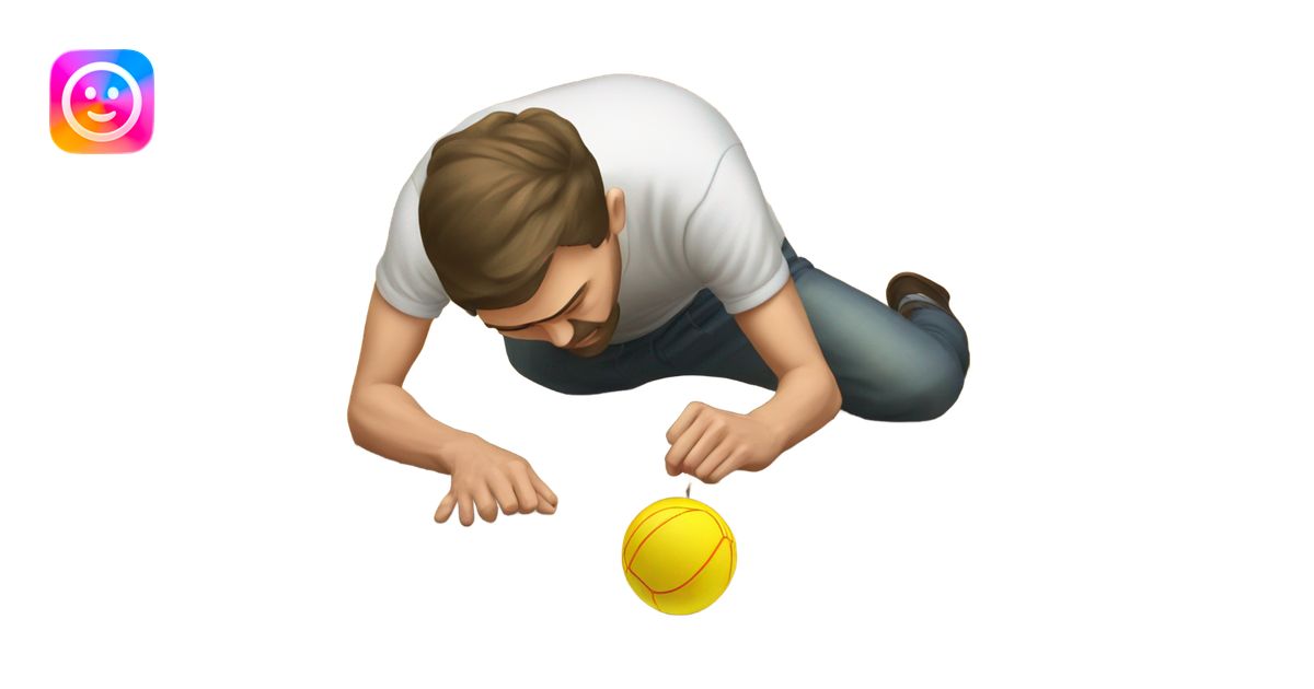 a russian man drawing a ball in the floor emoji | AI Emoji Generator