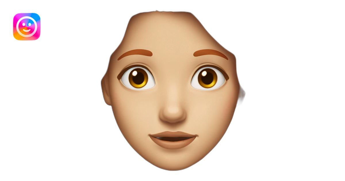 a face of a 14-year-old girl with long red hair and hazel eyes emoji ...