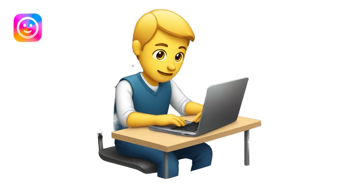 programmer working with laptop emoji | AI Emoji Generator