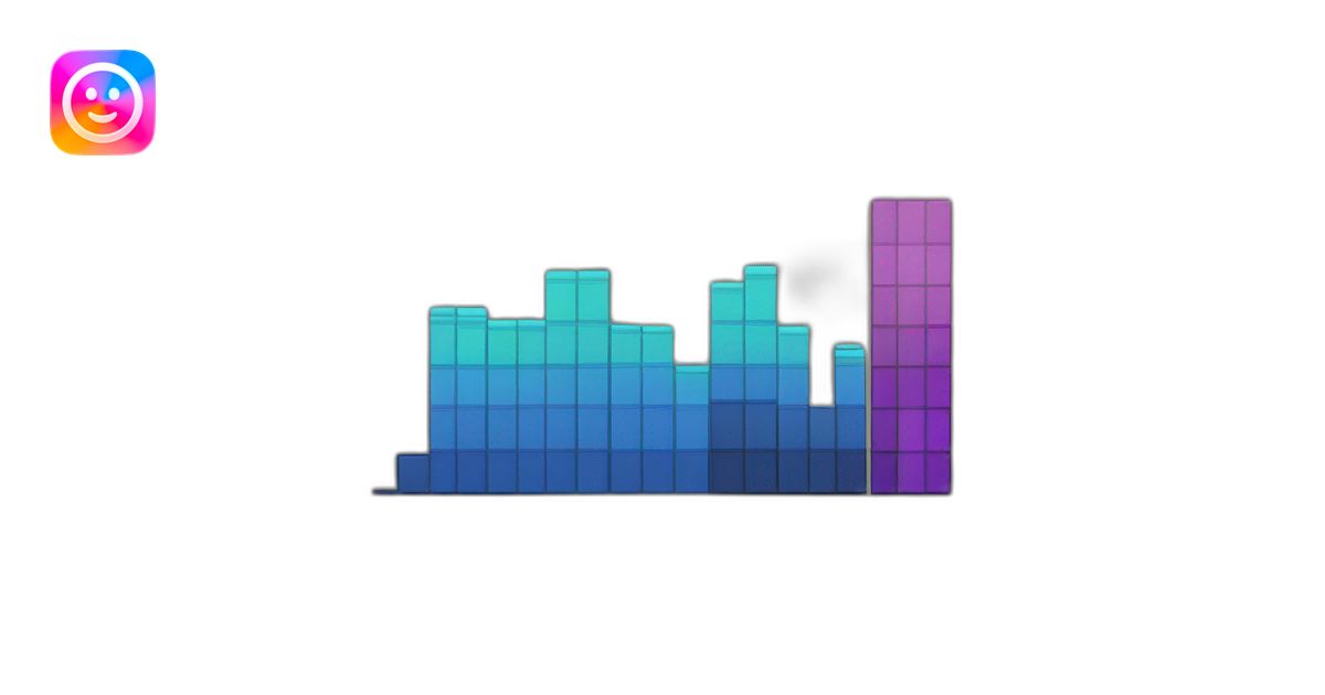 Minecraft bar chart emoji | AI Emoji Generator