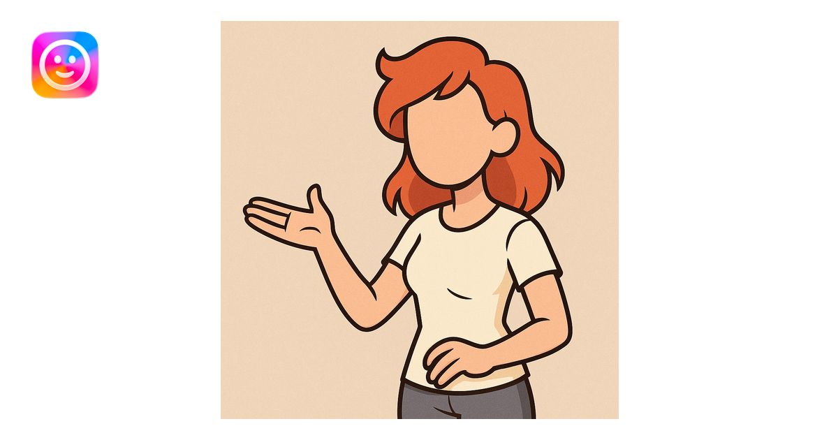 faceless young woman avatar, red hair, inviting body language ...