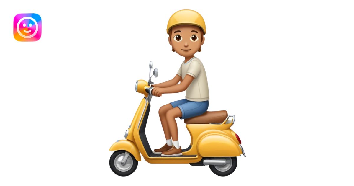 riding a scooter emoji | AI Emoji Generator